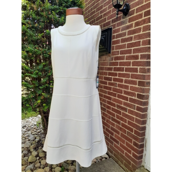 Tommy Hilfiger Crepe Cutout Fit & Flare Dress - Picture 2 of 9